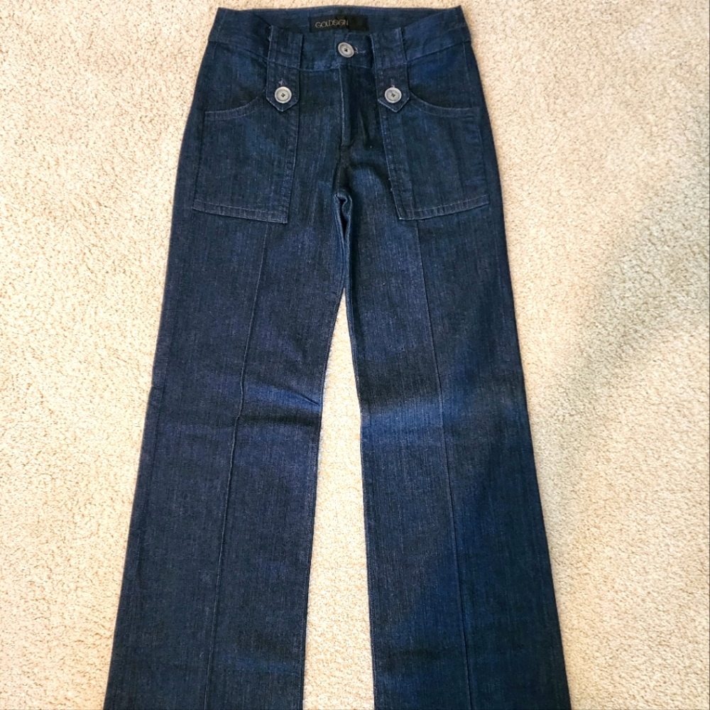Goldsign, Dark Blue, Wide Leg Jeans - Size 26 (Never Worn)